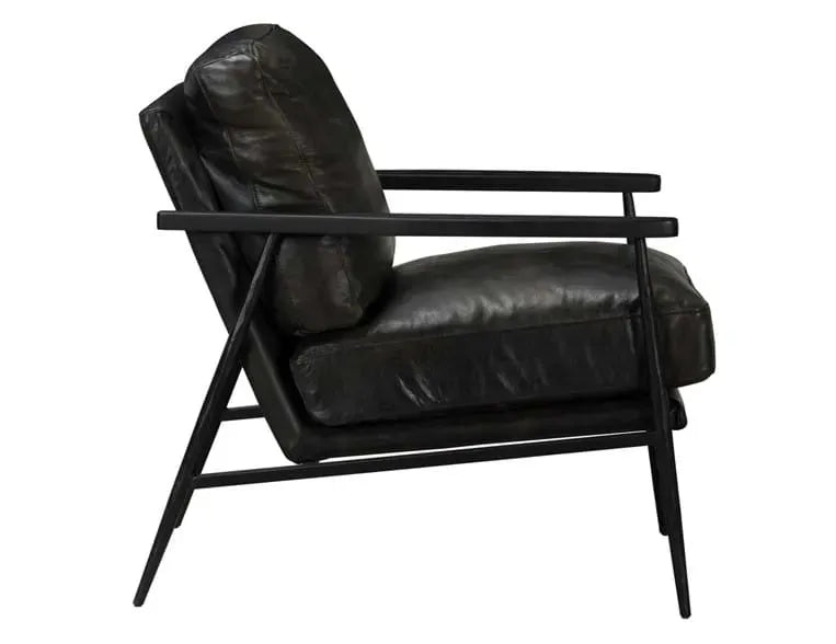 Christopher Club Chair Tan/Black/Antique Brown