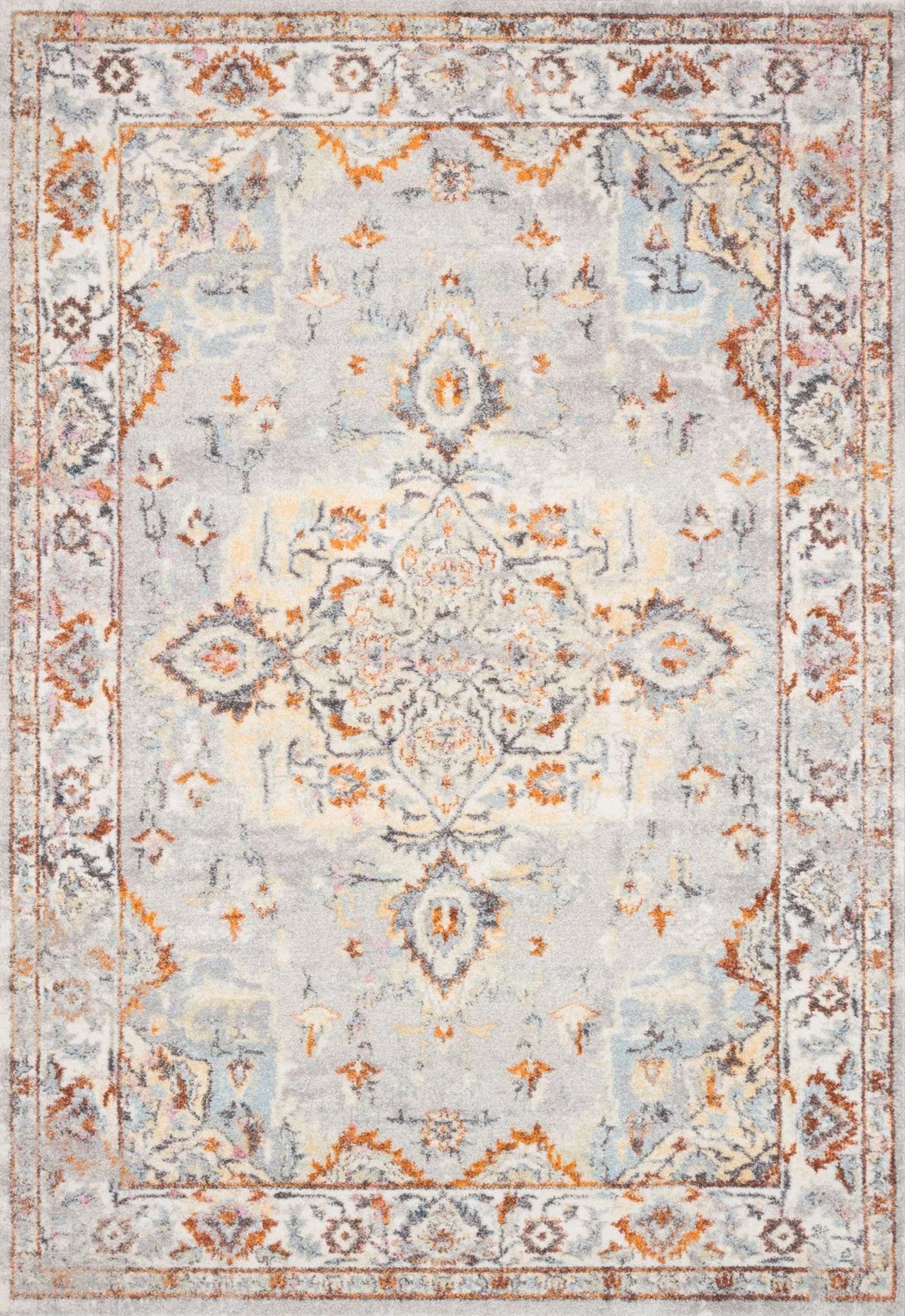 Clara CLA-03 Grey/Ivory Rug - Rug & Home