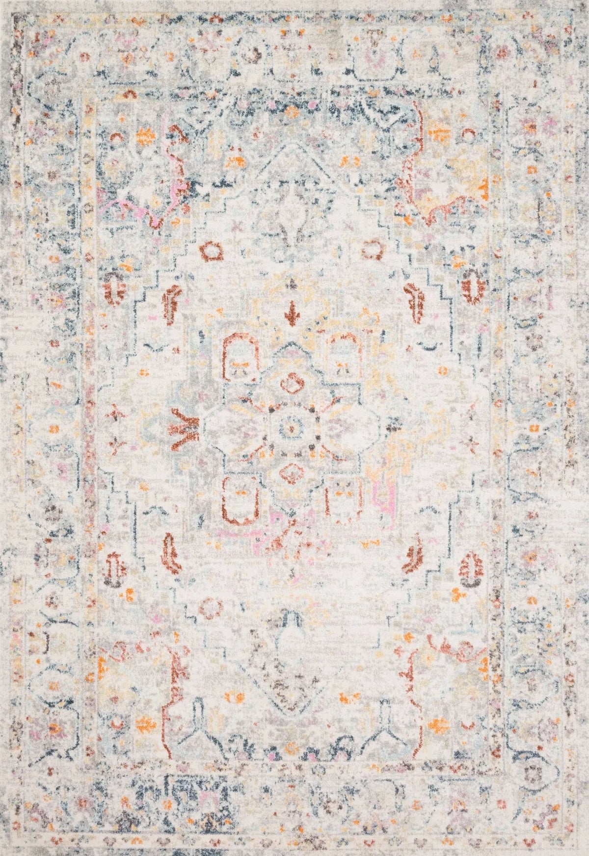 Clara CLA-04 Lt Grey/Multi Rug - Rug & Home