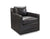 Clark Swivel Accent Chair Espresso/Indigo/Sahara MX - Rug & Home