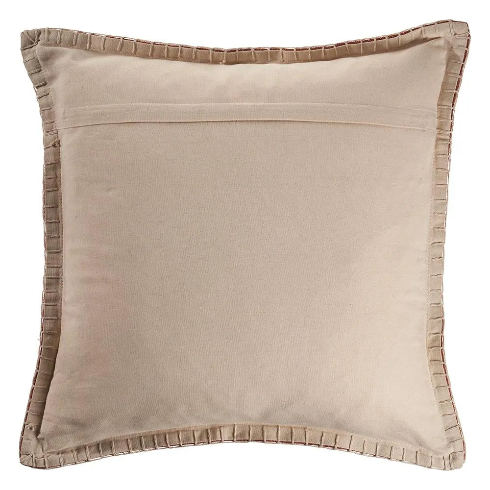 Clay with Embroidered Edges LR04704 Throw Pillow - Rug & Home