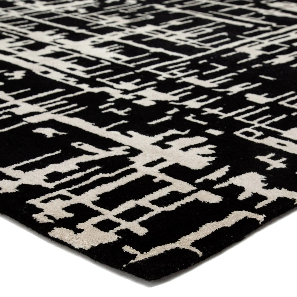 Clayton CLN16 Pals Black/Cream Rug