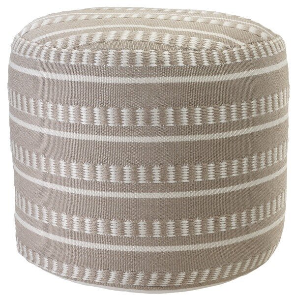 Clementine 34011GRY Grey Pouf - Rug & Home