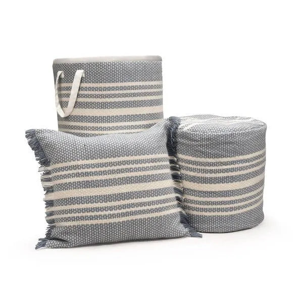 Clementine 34016BLU Blue Pouf