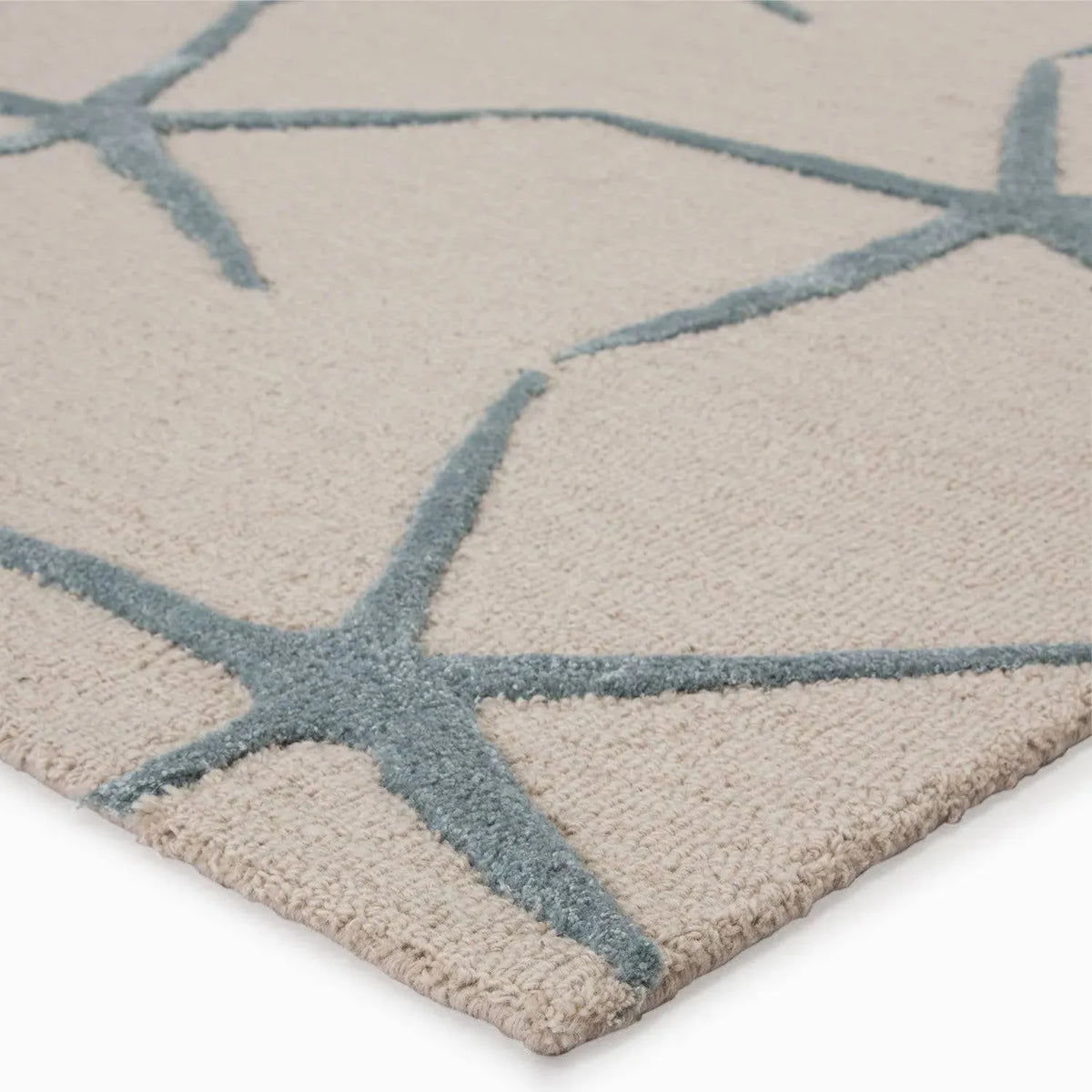Coastal Resort COR24 Starfishing White / Blue Rug
