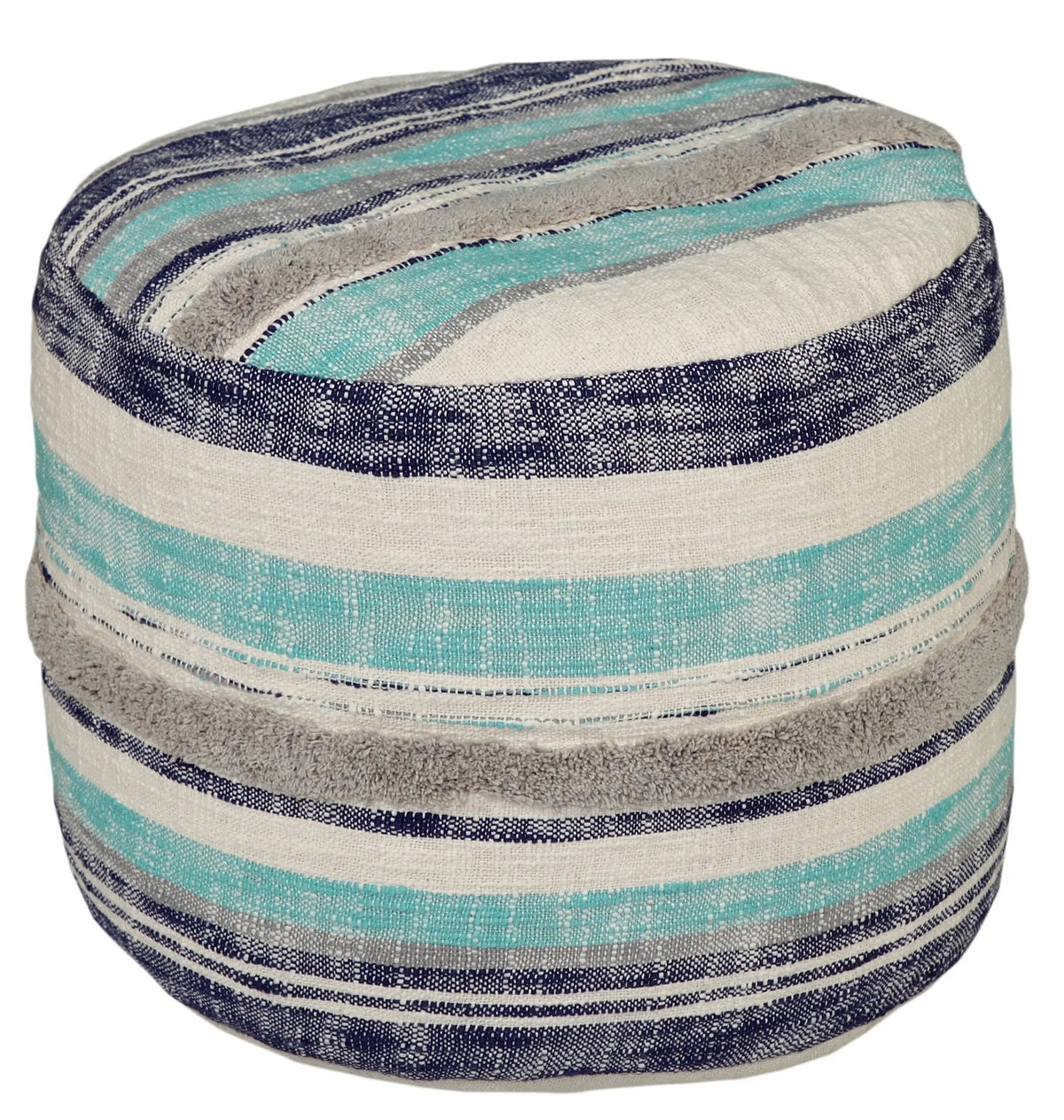 Coastal Stripe LR99719 Pouf - Rug & Home