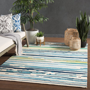 Colours Co19 Sketchy Lines Blue/Green Rug - Rug & Home