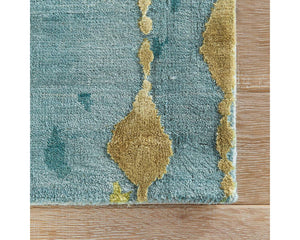 Connextion By Jenny Jones-Global CG08 Ruby Room Canal Blue/Dark Citron Rug - Rug & Home