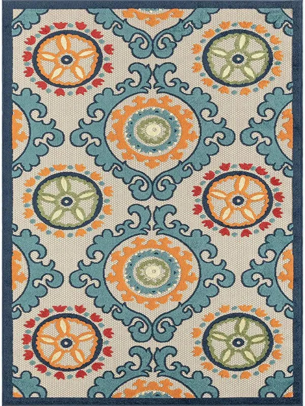 Copa Cabana 81811TML Teal/Multi Rug