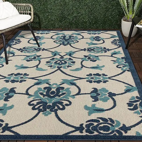 Copa Cabana 81813BLU Blue Rug - Rug & Home