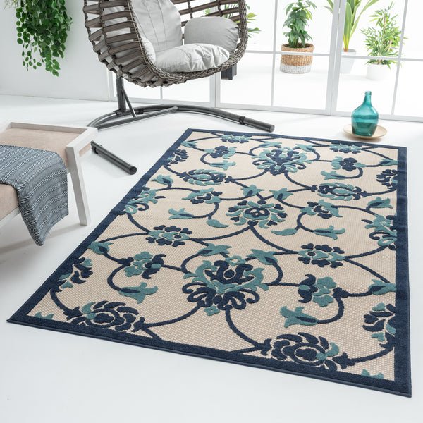 Copa Cabana 81813BLU Blue Rug - Rug & Home