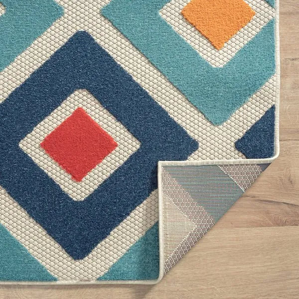 Copa Cabana 81816TML Teal/Multi Rug - Rug & Home