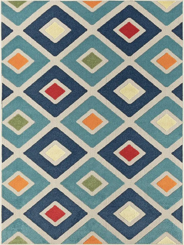 Copa Cabana 81816TML Teal/Multi Rug - Rug & Home