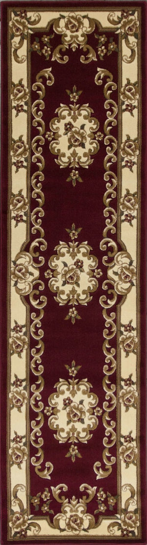 Corinthian 5308 Aubusson Red/Ivory Rug - Rug & Home