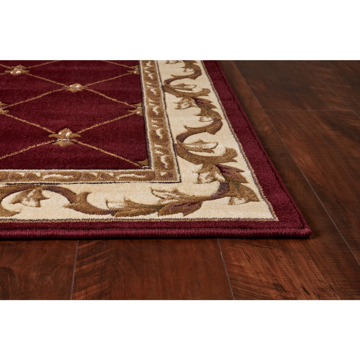 Corinthian 5319 Fleur De Lis Red Rug - Rug & Home