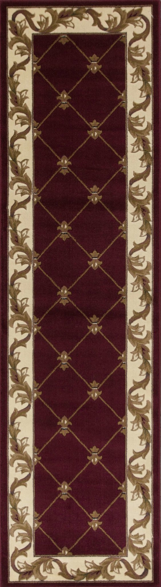 Corinthian 5319 Fleur De Lis Red Rug - Rug & Home