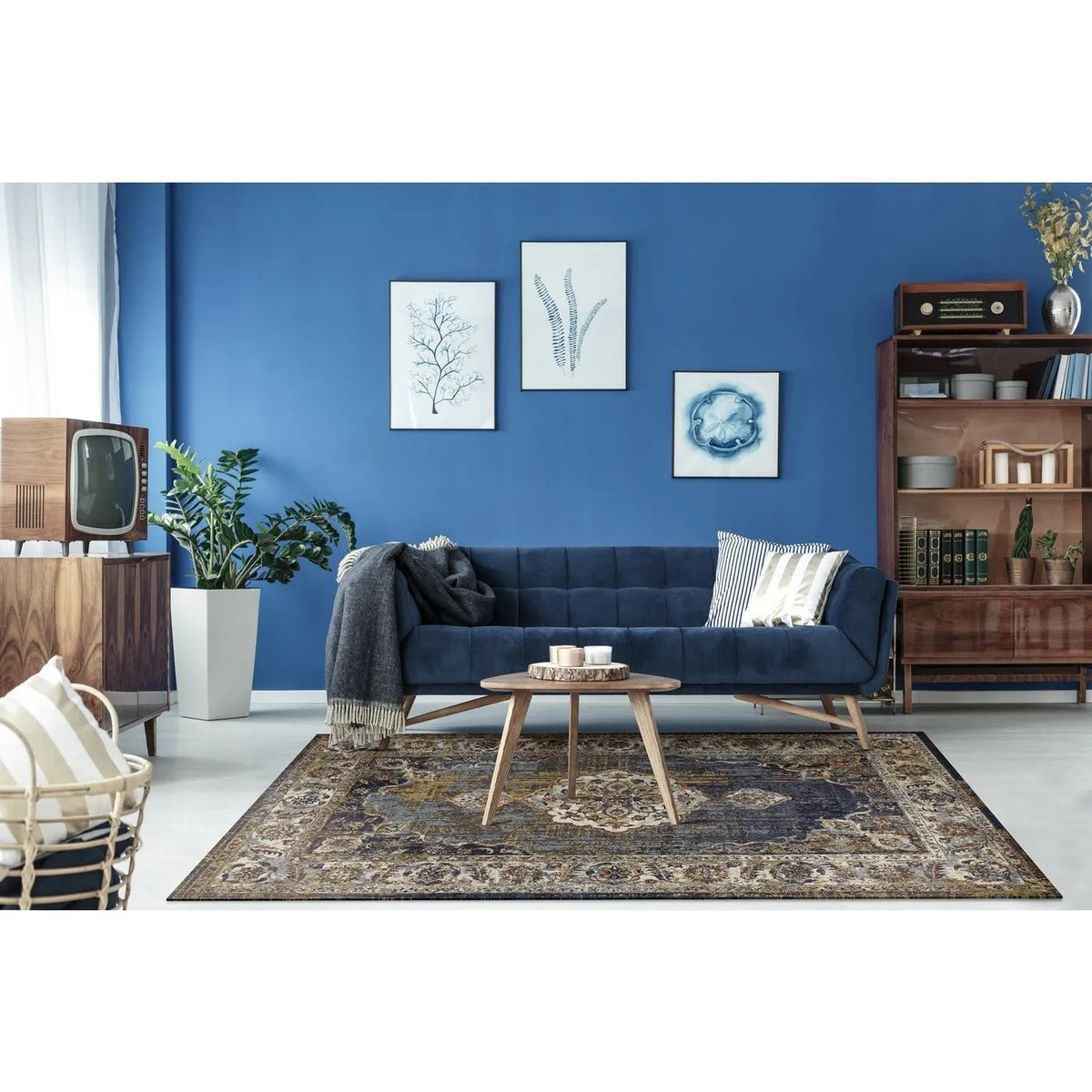 Corsica 7853 Delaney Navy Rug - Rug & Home