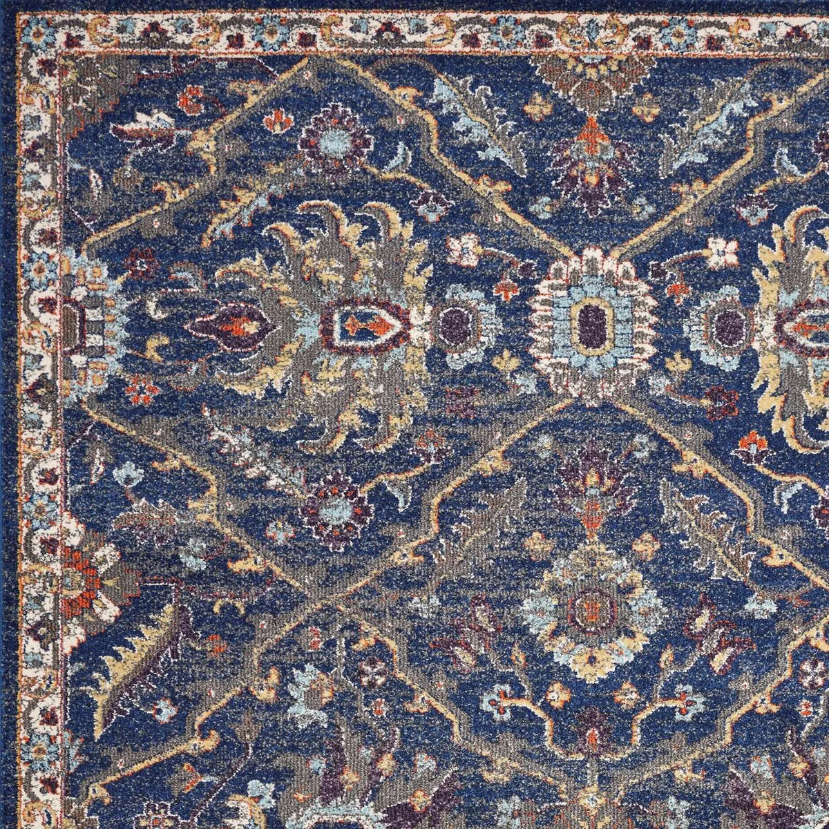 Corsica 7859 Courtyard Royal Blue Rug - Rug & Home