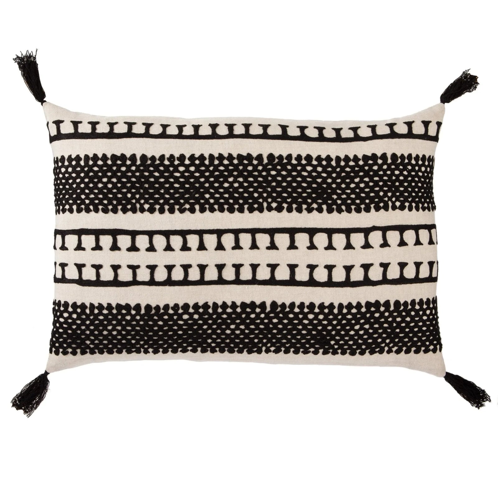 Cosmic By Nikki Chu Cnk30 Fala Cream/Black Pillow - Rug & Home