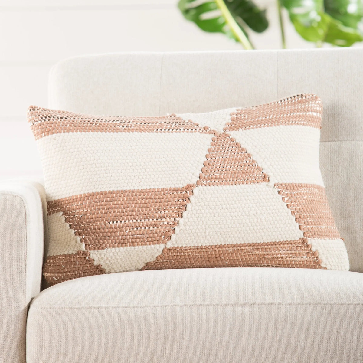 Cosmic By Nikki Chu Cnk41 Otway Cream/Pink Pillow - Rug & Home