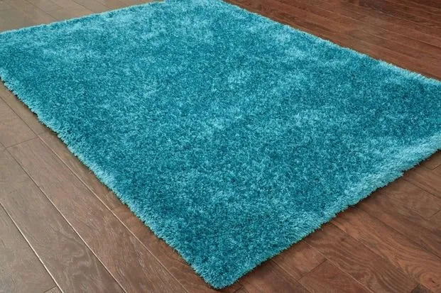 Cosmo Shag 81104 Teal/ Teal Rug - Rug & Home