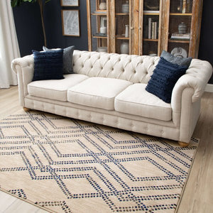 Cosmopolitan French Affair Ink Blue by Patina Vie 91220 50139 Rug - Rug & Home