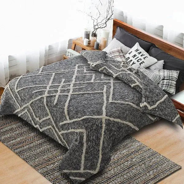 Cotton 81485BLK Black Coverlet