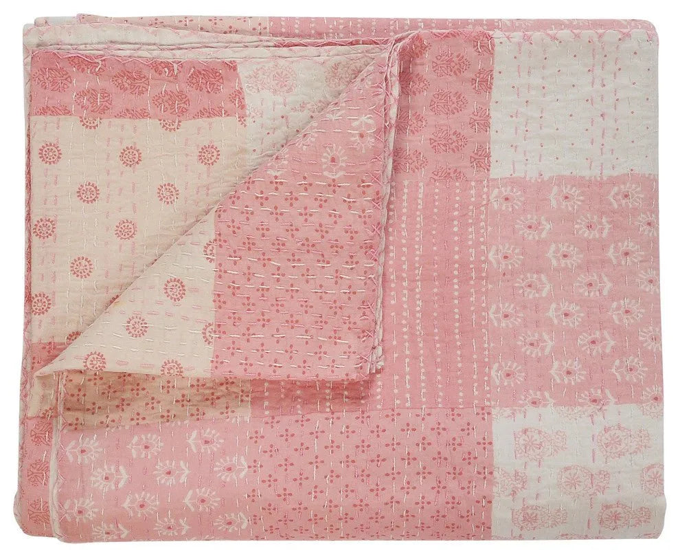 Cotton Candy Kantha LR80153 Throw Blanket - Rug & Home