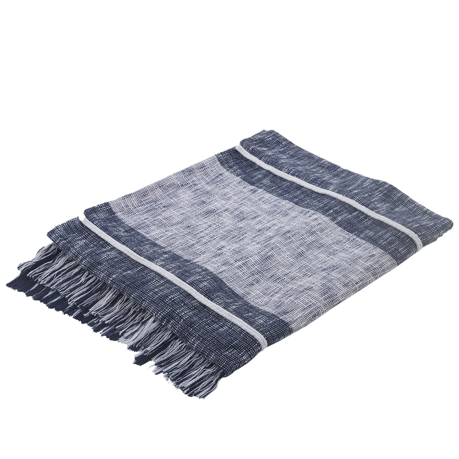 Cotton Lr81484 Navy/White Coverlet - Rug & Home