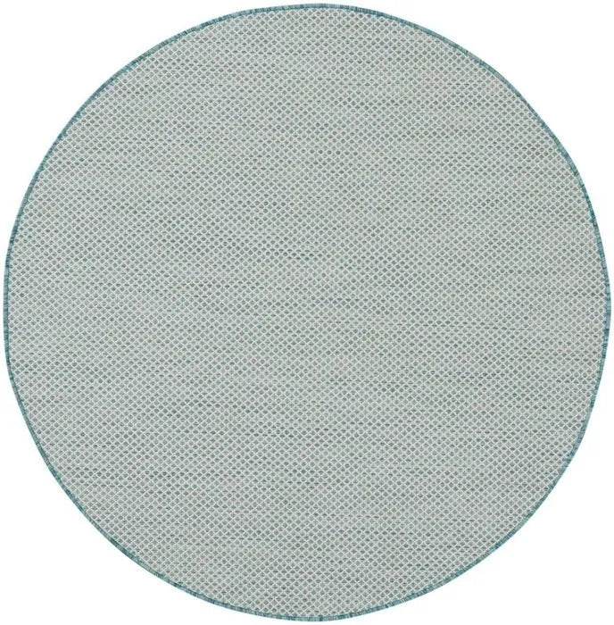 Courtyard COU01 Ivory/Aqua Rug - Rug & Home