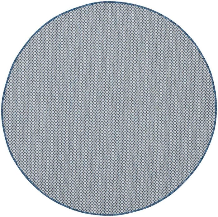 Courtyard COU01 Ivory/Blue Rug - Rug & Home