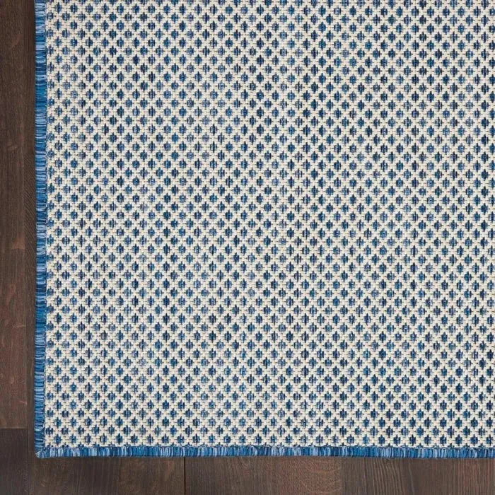 Courtyard COU01 Ivory/Blue Rug - Rug & Home