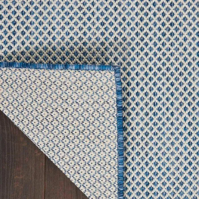 Courtyard COU01 Ivory/Blue Rug - Rug & Home