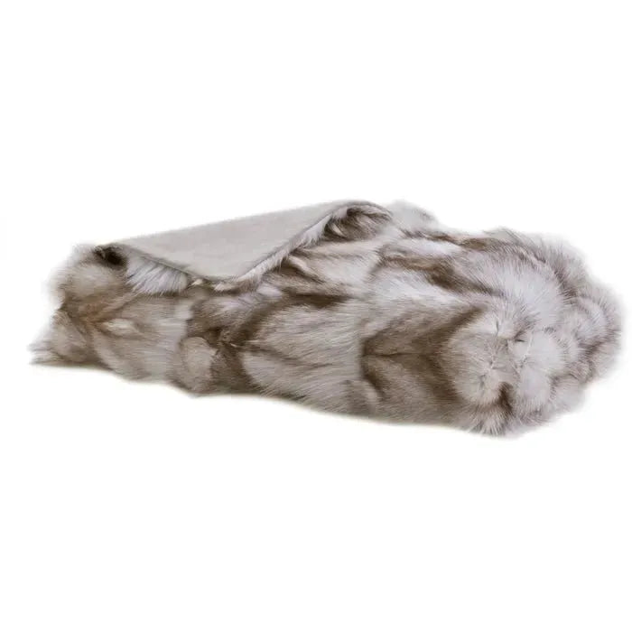 Couture Fur F7105 Silver Throw Blanket