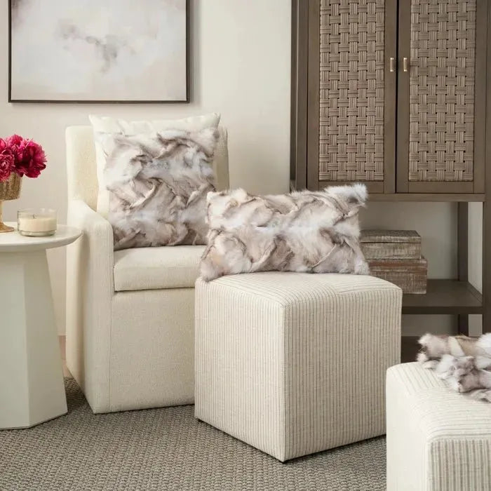 Couture Fur F7105 Silver Throw Blanket