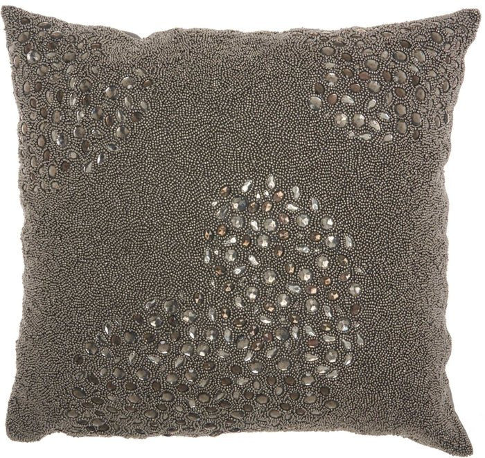 Couture Luster E5500 Pewter Pillow - Rug & Home