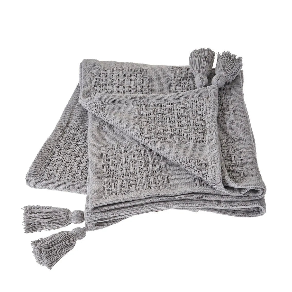 Cozy Light Gray LR80159 Throw Blanket - Rug & Home