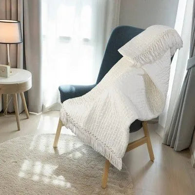 Cozy Throw Lr05291 Ivory Throw Blanket - Rug & Home