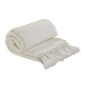 Cozy Throw Lr05291 Ivory Throw Blanket - Rug & Home