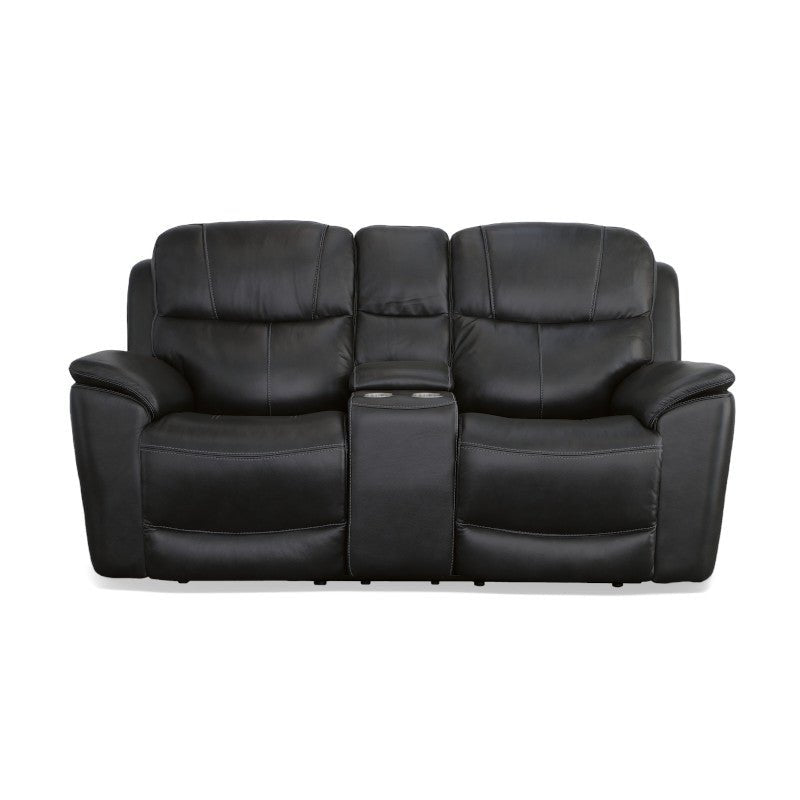 Crew Power Reclining Loveseat with Console and Power Headrests and Lumbar - Rug & Home