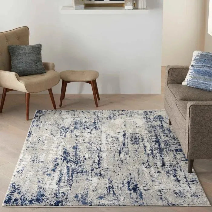 Cyrus CYR03 Ivory/Navy Rug