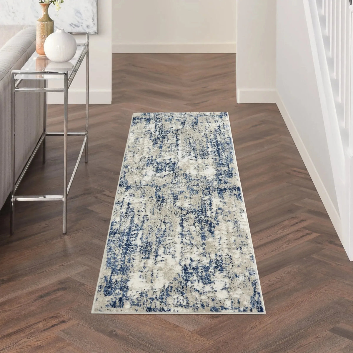 Cyrus CYR03 Ivory/Navy Rug
