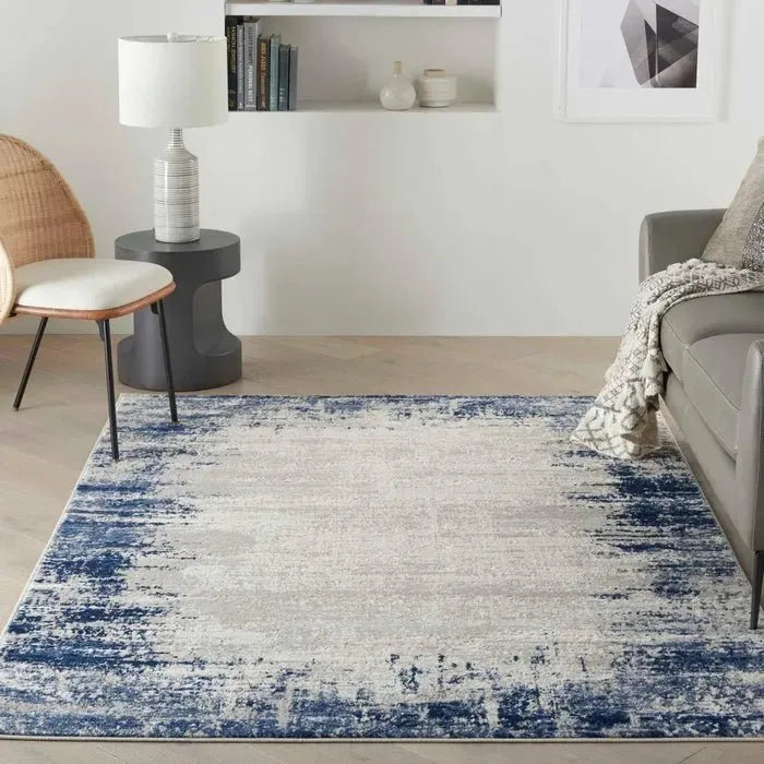 Cyrus CYR04 Ivory/Navy Rug