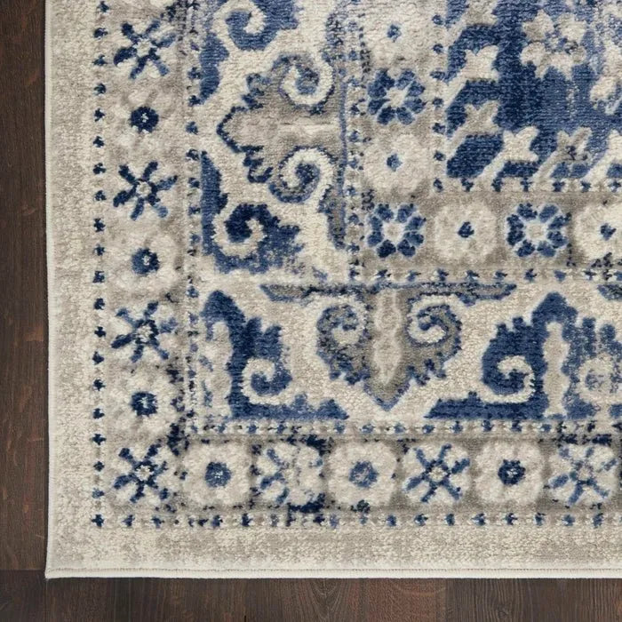 Cyrus CYR05 Ivory Blue Rug - Rug & Home