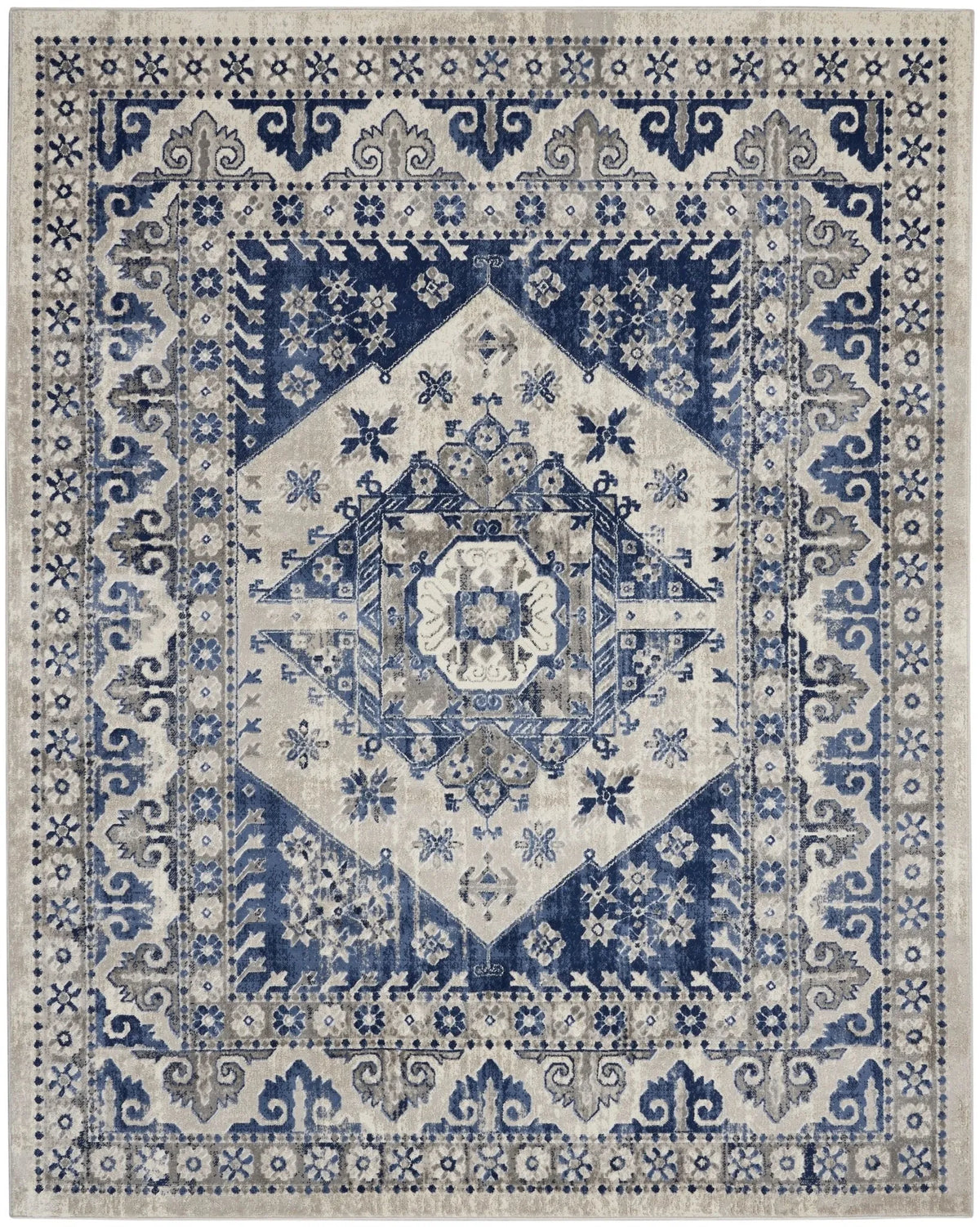 Cyrus CYR05 Ivory Blue Rug - Rug & Home