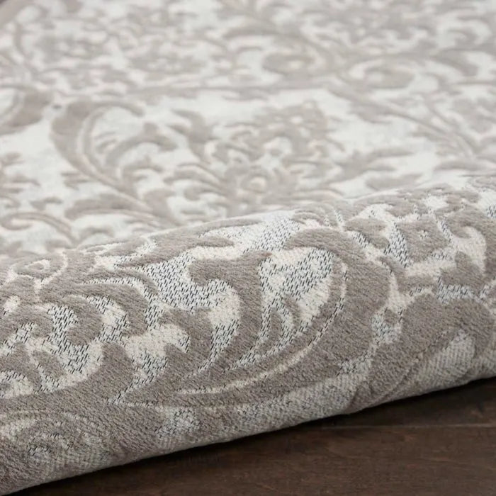 Damask DAS01 Ivory/Grey Rug - Rug & Home