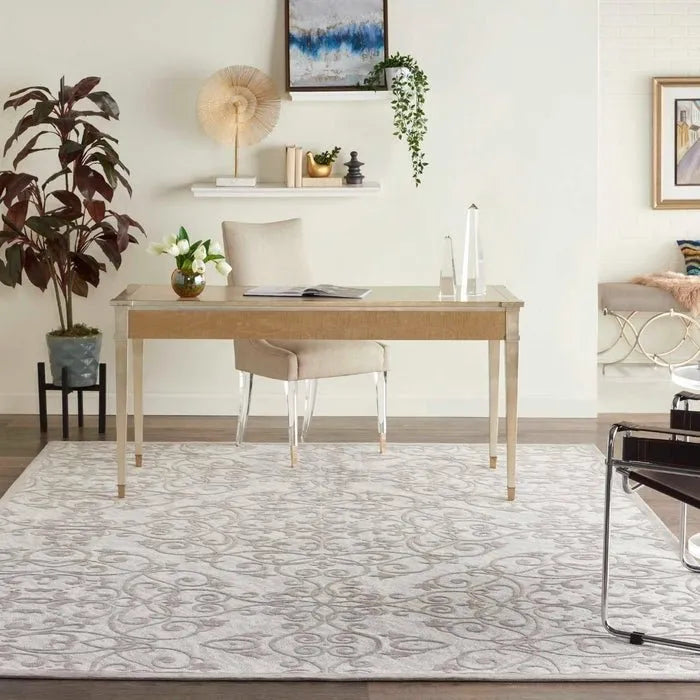 Damask DAS01 Ivory/Grey Rug - Rug & Home