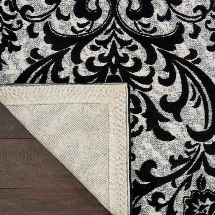 Damask DAS02 Black/White Rug - Rug & Home