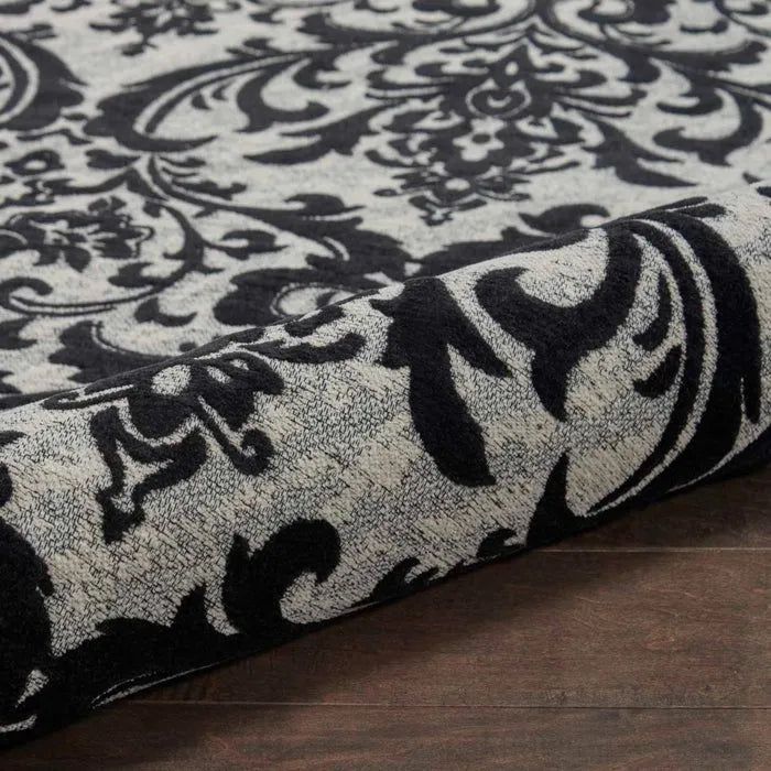 Damask DAS02 Black/White Rug - Rug & Home