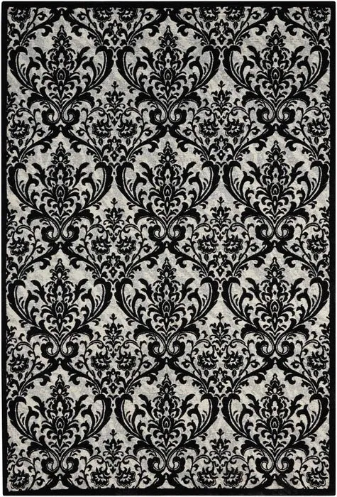 Damask DAS02 Black/White Rug - Rug & Home